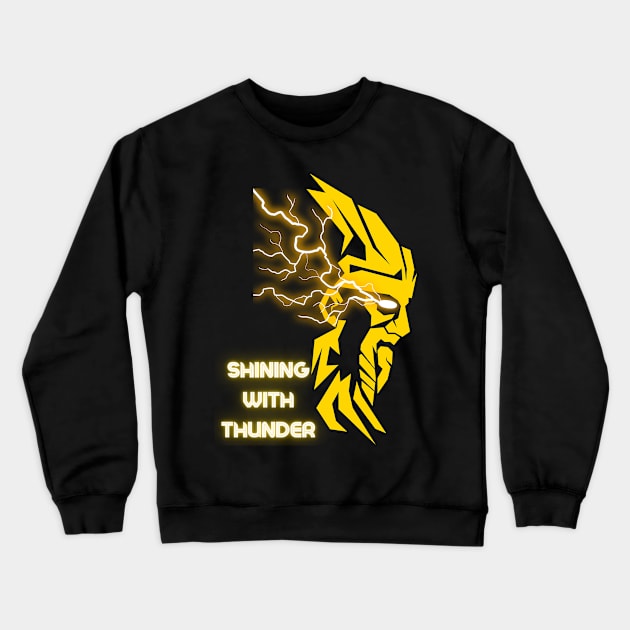 Shining with Thunder Crewneck Sweatshirt by GrafDot